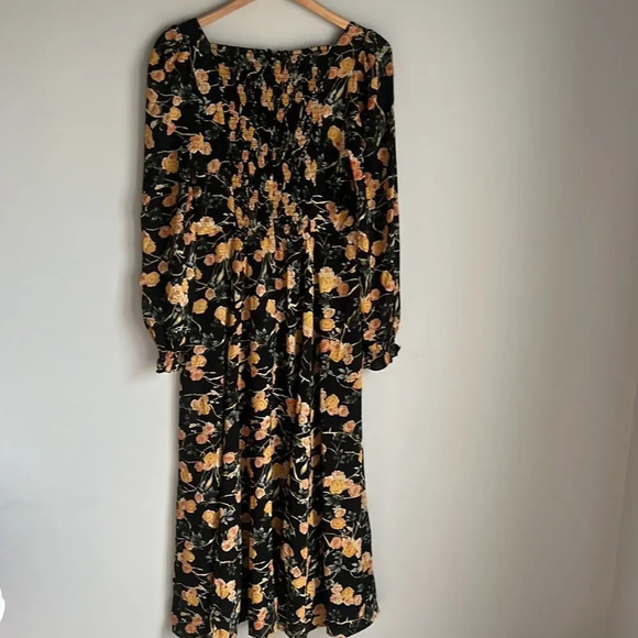 NEW Bohme square neck midi dress Large - Picture 3 of 11